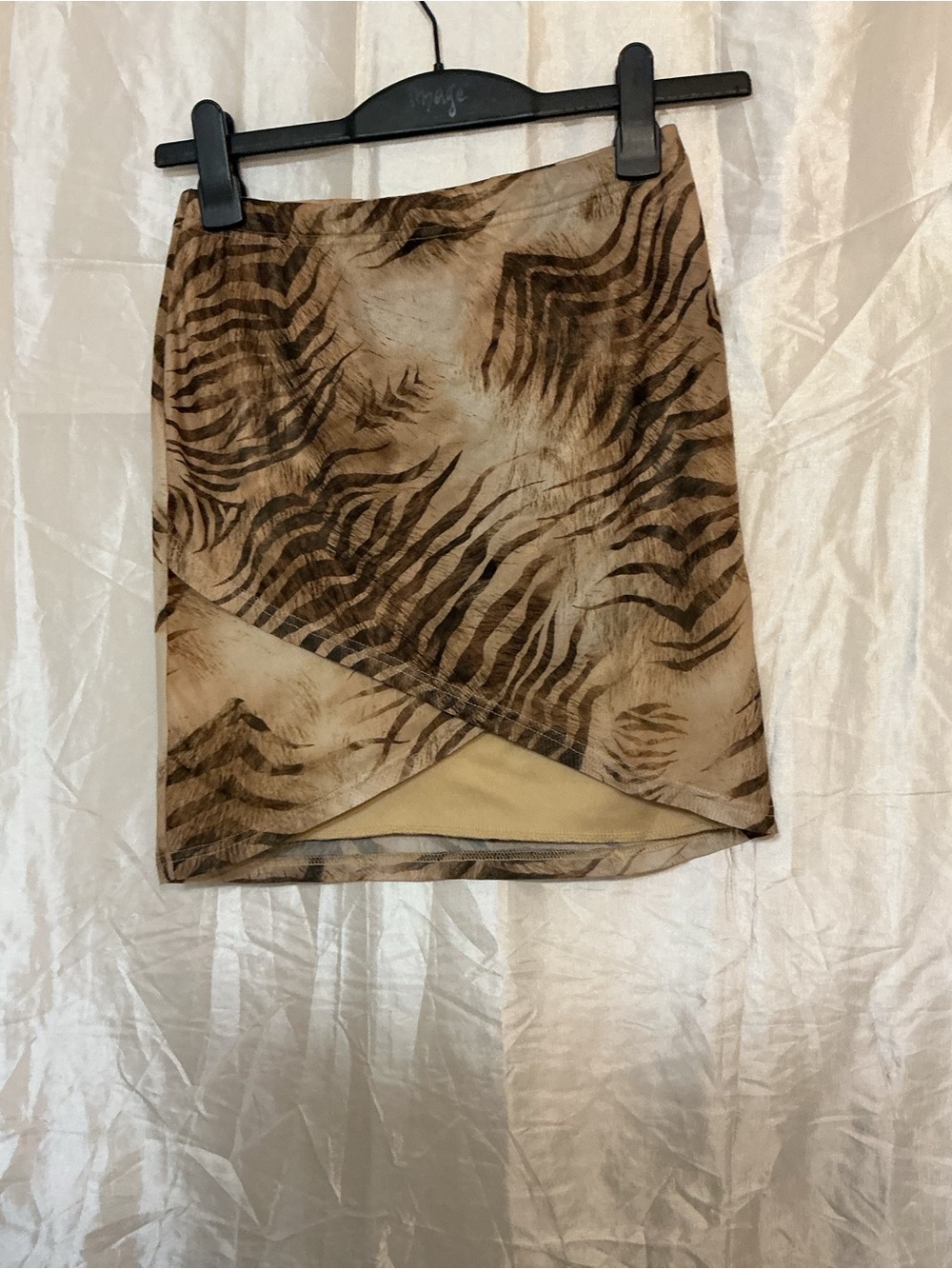 Motel Rocks Brown Animal-Print asymmetrical Mini Skirt